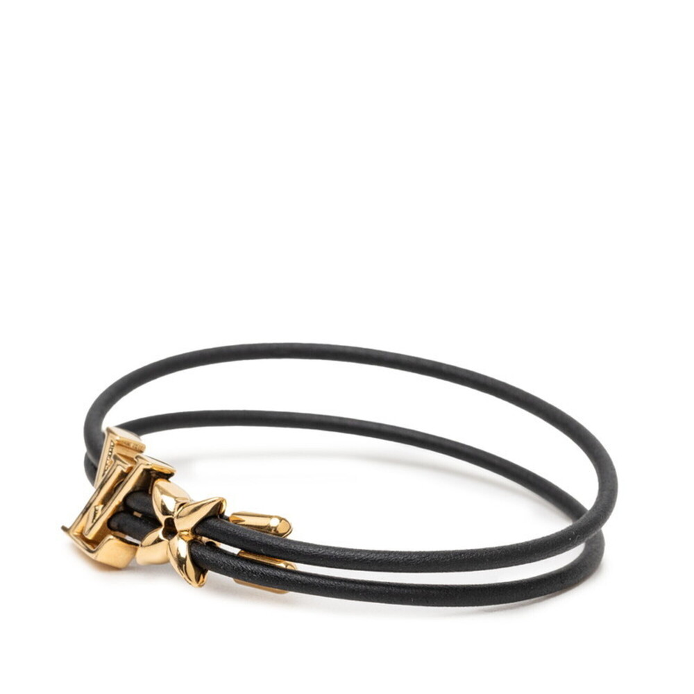 LOUIS VUITTON Black Monogram Leather Charm Bracelet - Picture 2 of 5